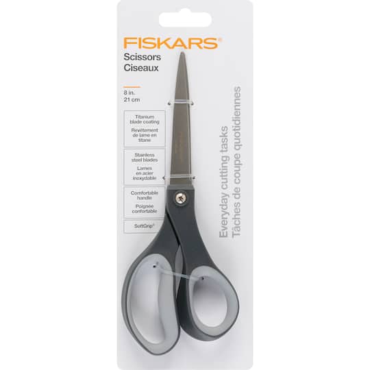 Fiskars® 8" Black Scissors